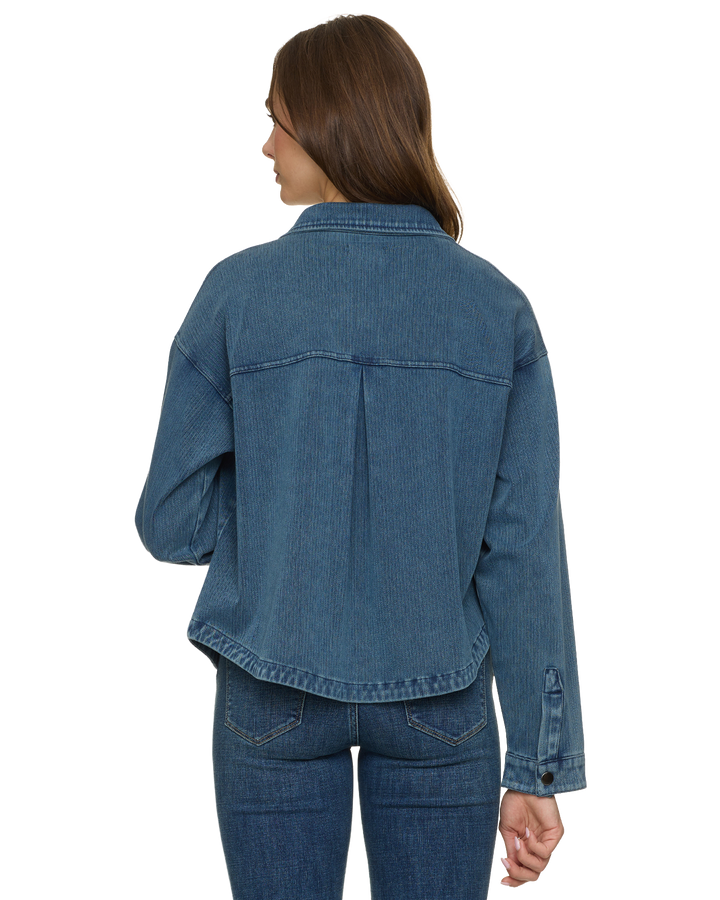 ROSLYN STRETCH DENIM SHIRT JACKET