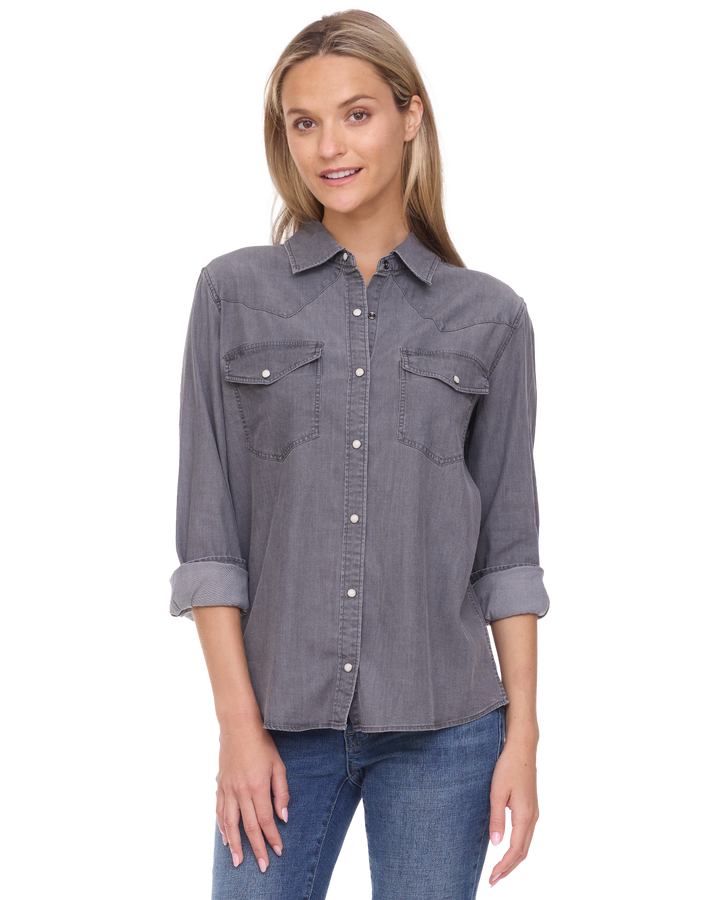 MAGNOLIA WESTERN STRETCH CHAMBRAY SHIRT