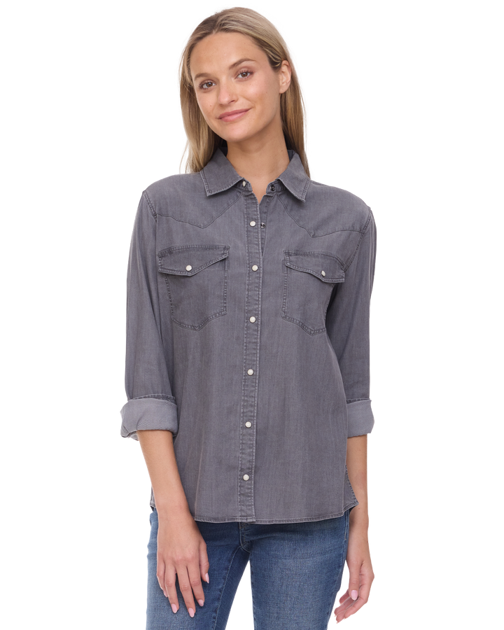 MAGNOLIA WESTERN STRETCH CHAMBRAY SHIRT