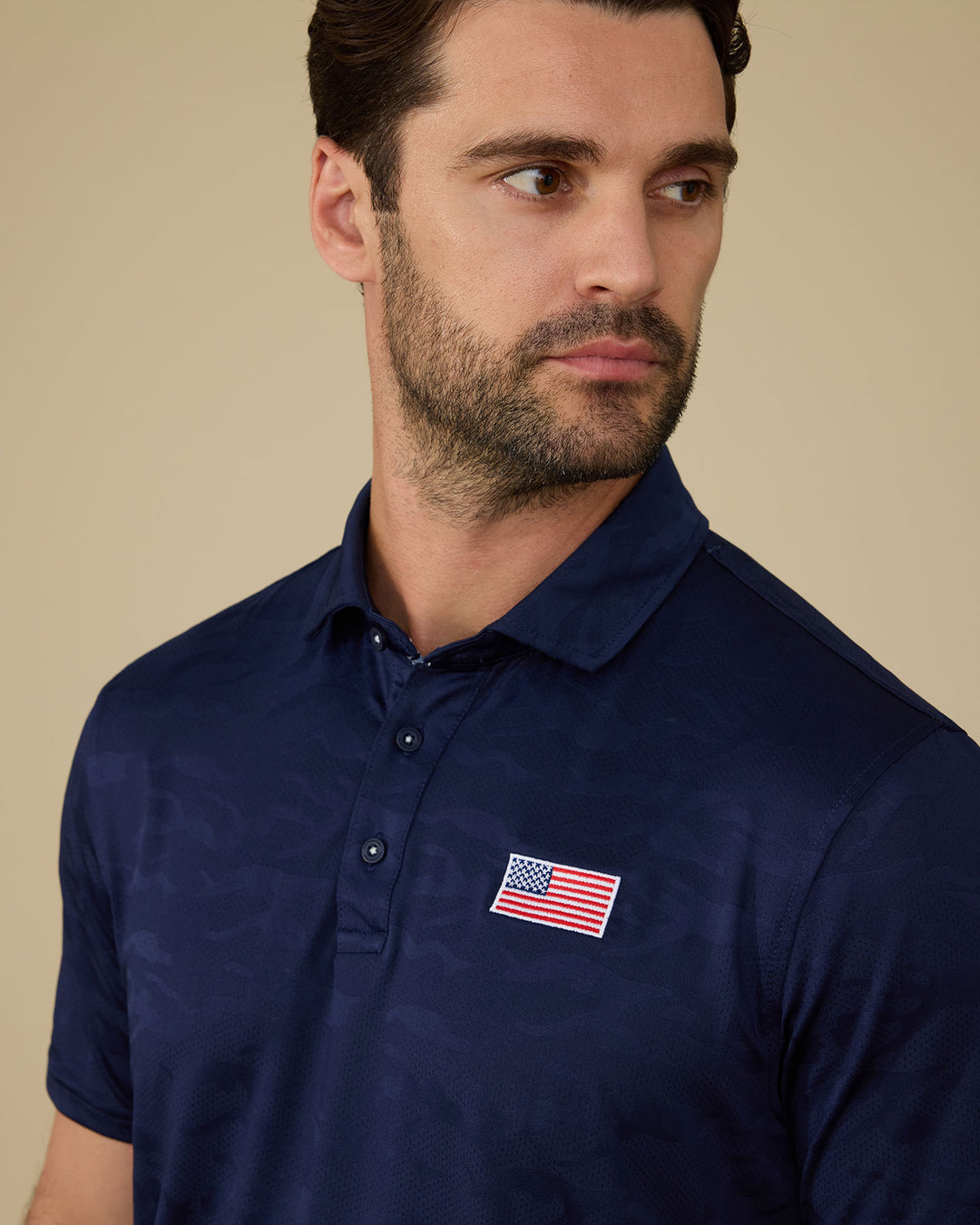 ARCADIA FLAG CAMO PERFORMANCE POLO