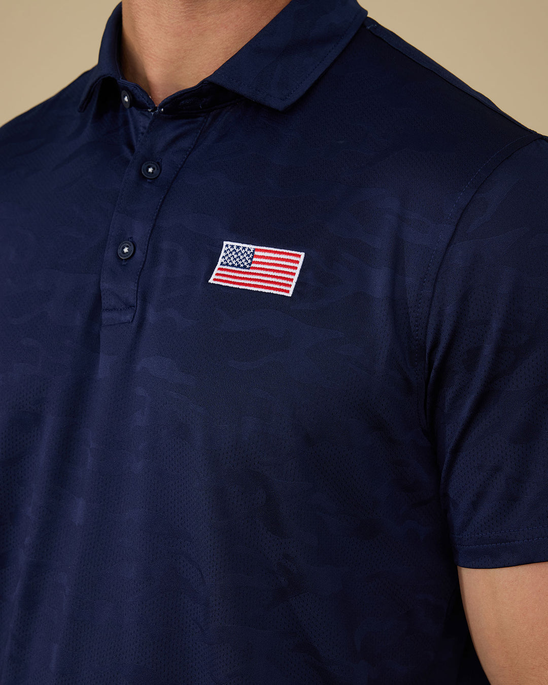 ARCADIA FLAG CAMO PERFORMANCE POLO