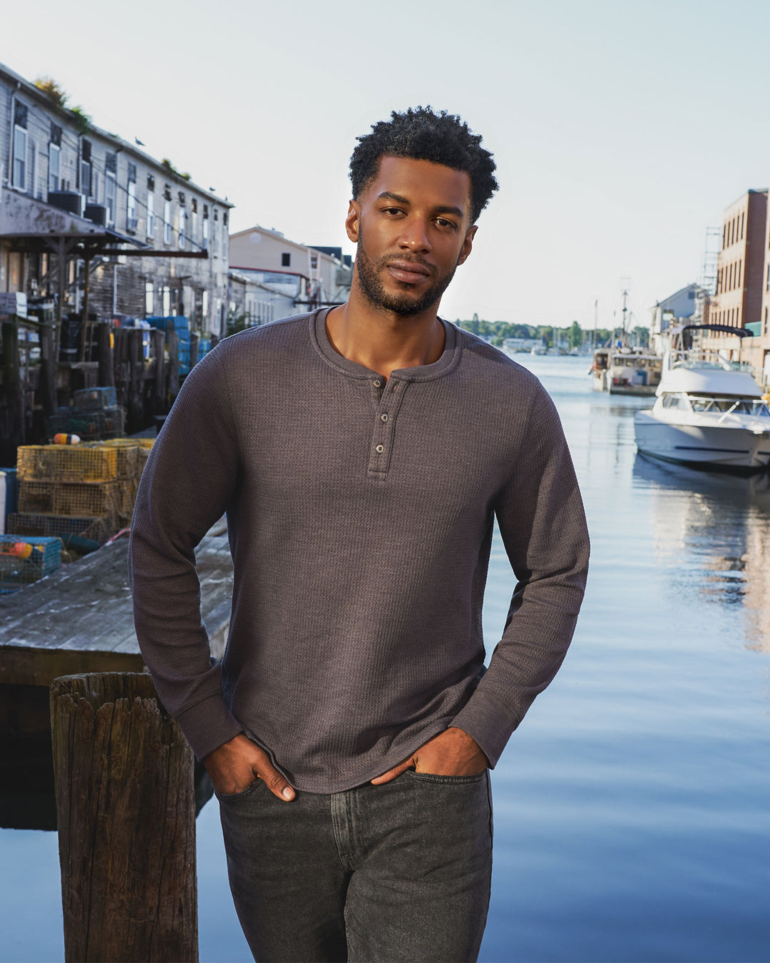 CHATSWORTH SOFT WAFFLE HENLEY