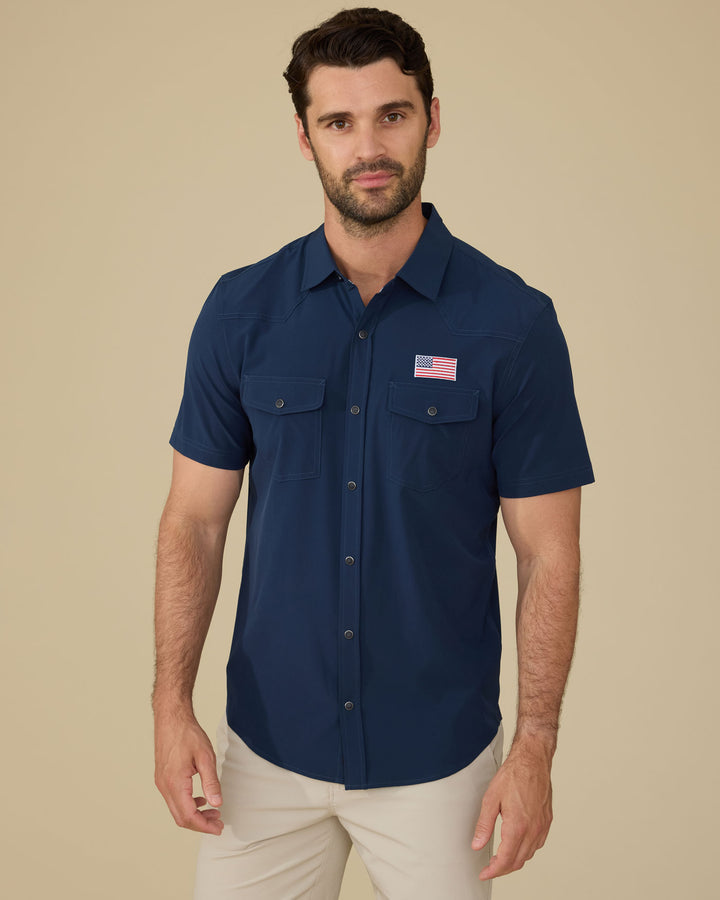 UPF FLAG PERFORMANCE WESTERN SHIRT