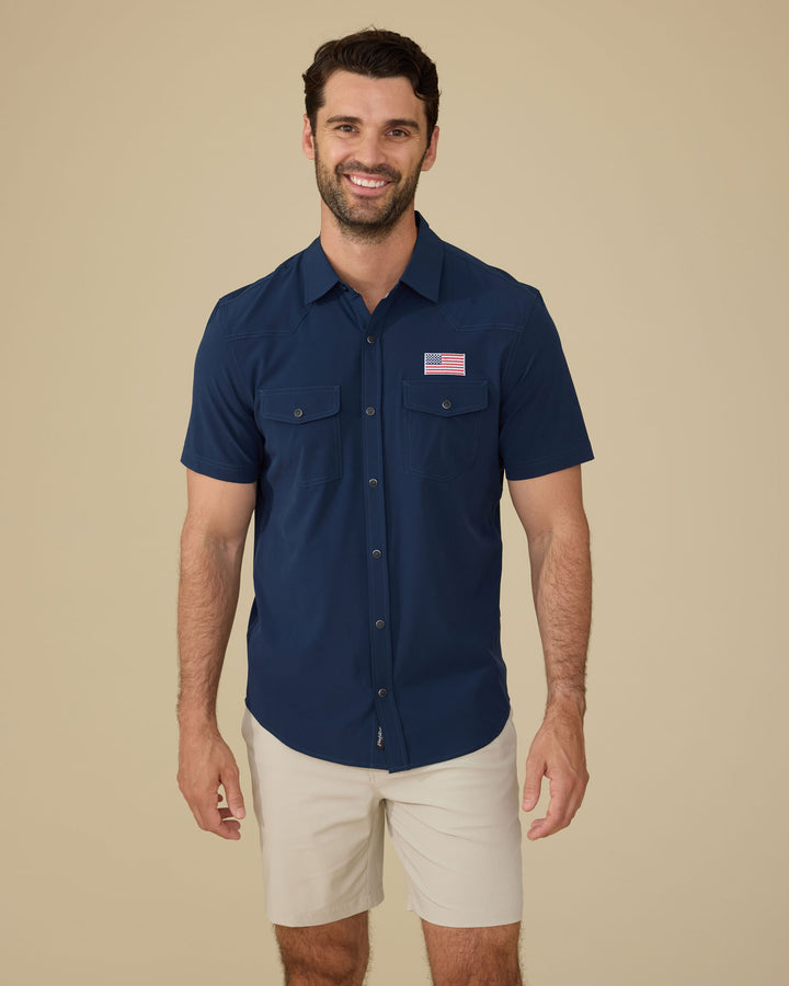 UPF FLAG PERFORMANCE WESTERN SHIRT