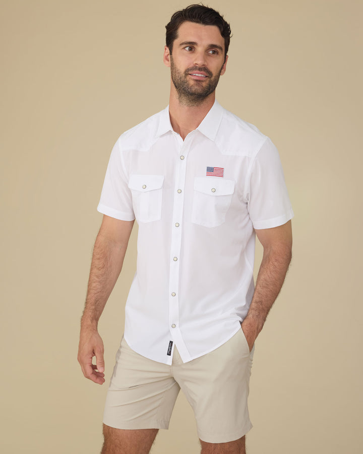 UPF FLAG PERFORMANCE WESTERN SHIRT