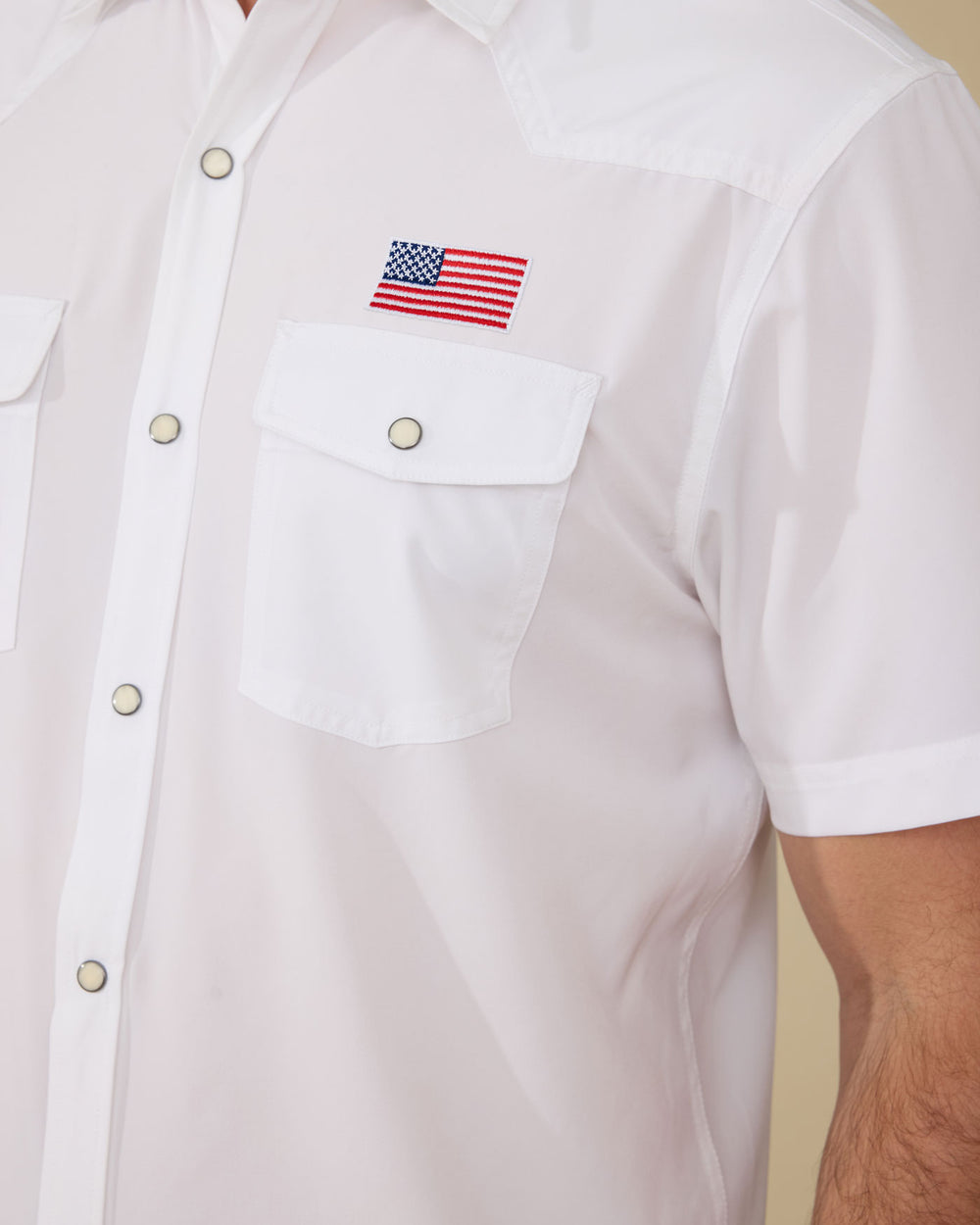 Men's Upf Flag Performance Western Shirt