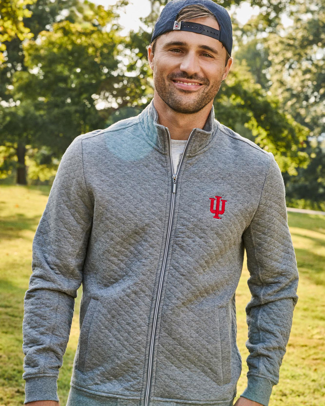 INDIANA ALLOWAY QUILTED FULL-ZIP MOCK NECK JACKET