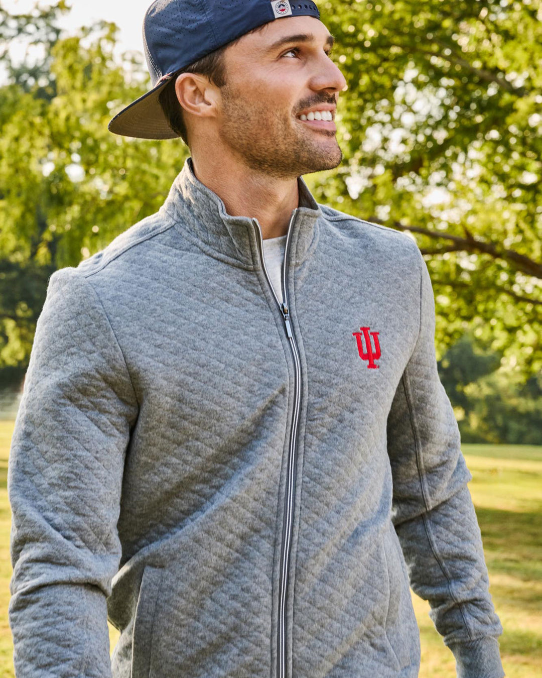 INDIANA ALLOWAY QUILTED FULL-ZIP MOCK NECK JACKET