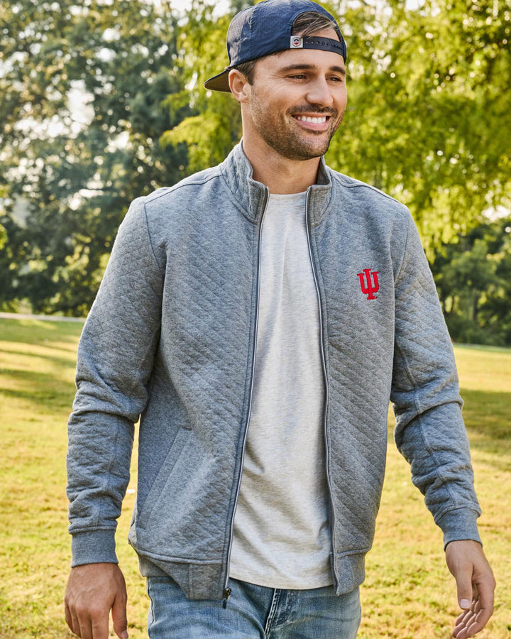 INDIANA ALLOWAY QUILTED FULL-ZIP MOCK NECK JACKET