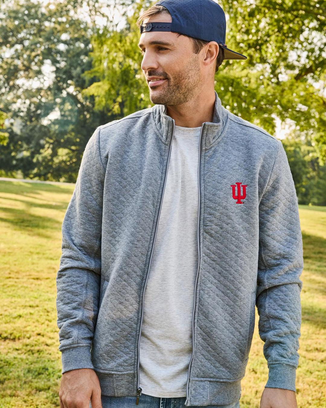 INDIANA ALLOWAY QUILTED FULL-ZIP MOCK NECK JACKET