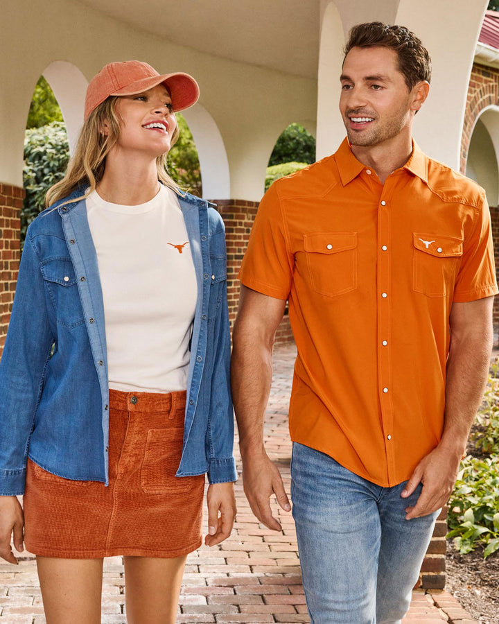 TEXAS MAGNOLIA WESTERN STRETCH CHAMBRAY SHIRT