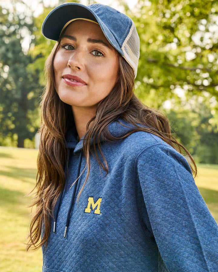 MICHIGAN WOMEN'S BRADNER SUPER SOFT QUILTED HOODIE