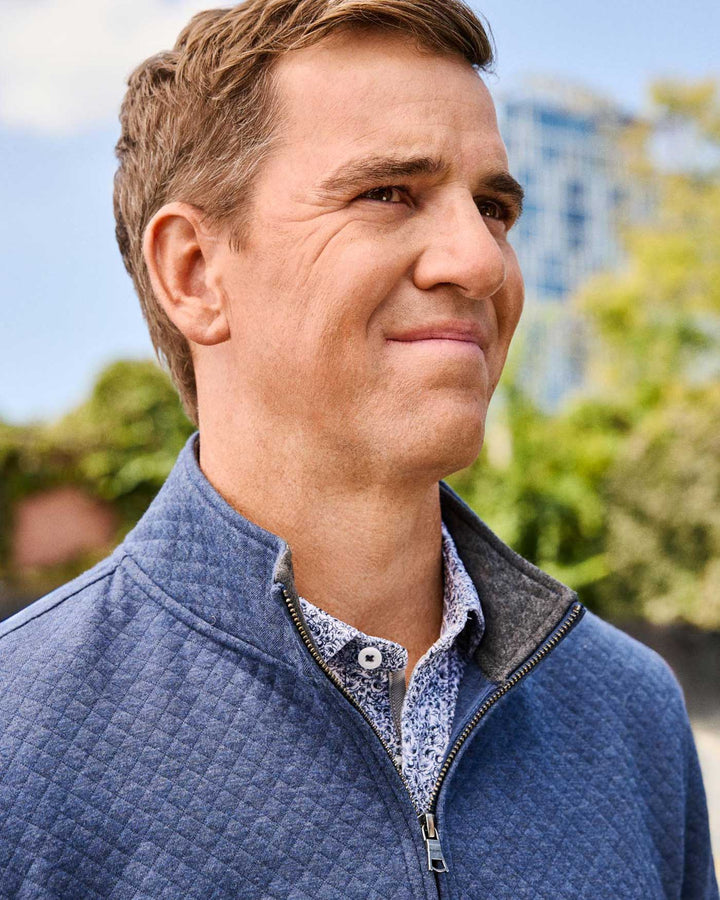 BRADNER SUPER SOFT QUILTED 1/4-ZIP PULLOVER
