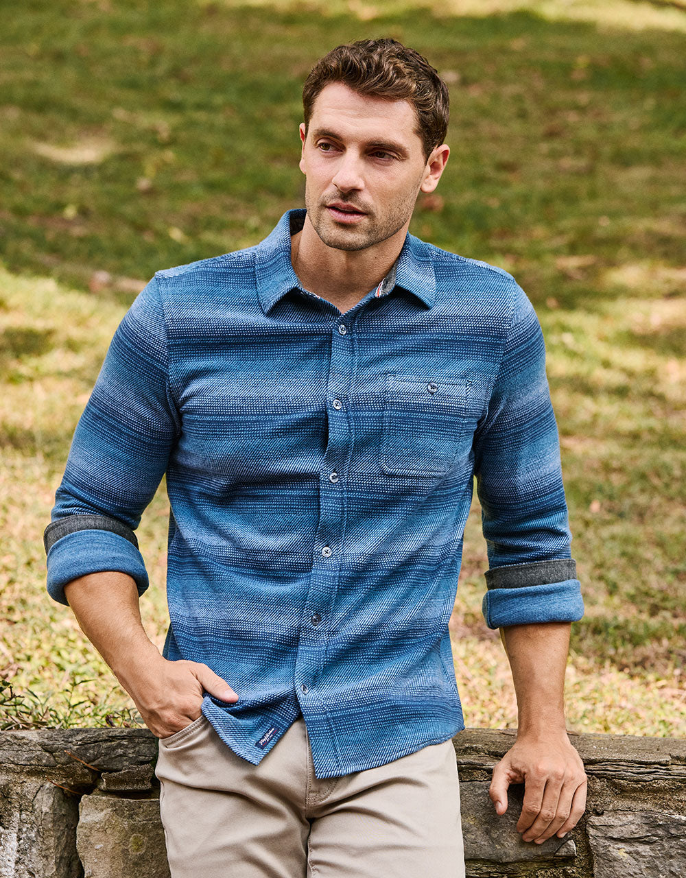 THE HERO SHIRT - Looks like a button-down. Feels like a sweatshirt. 