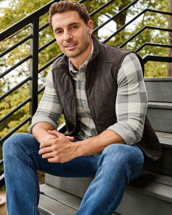 CHAPIN FLANNEL-LINED QUILTED VEST