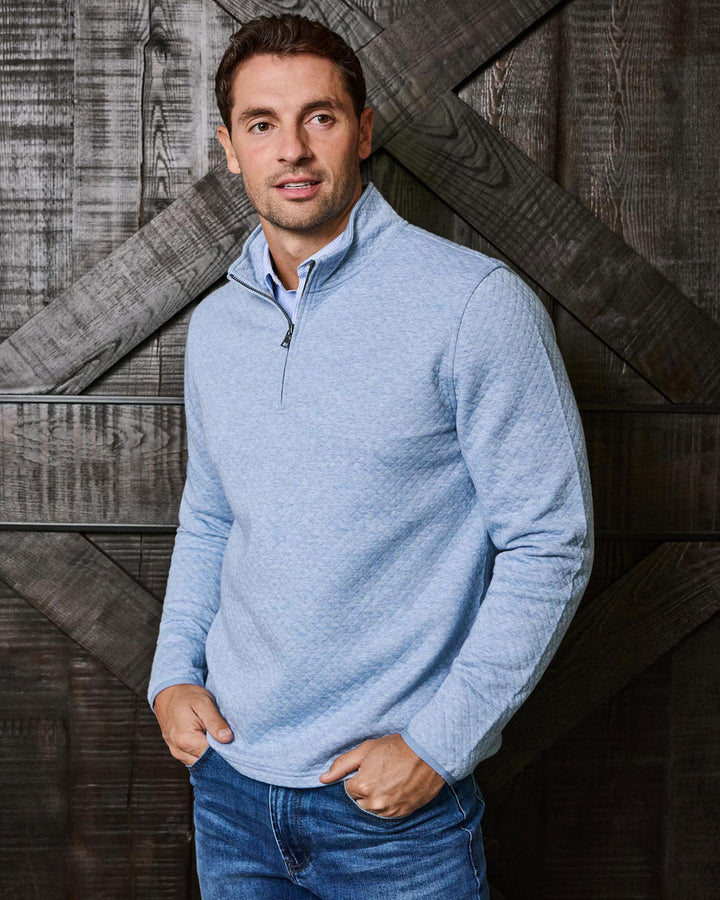 BRADNER SUPER SOFT QUILTED 1/4-ZIP
