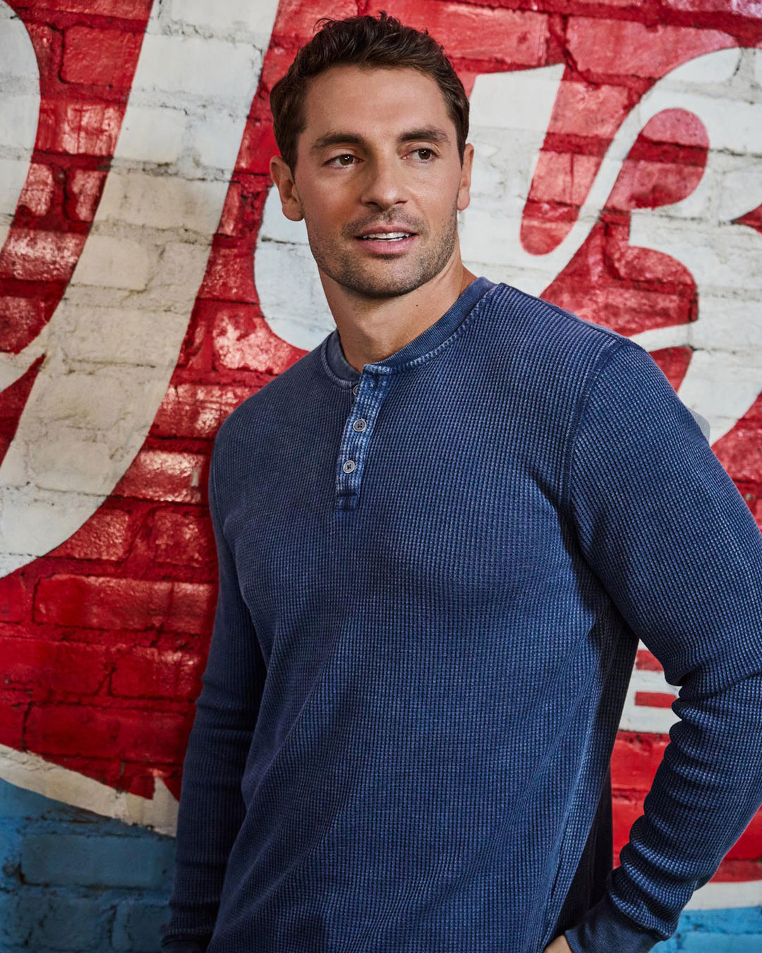 VINTAGE SOFT WAFFLE HENLEY