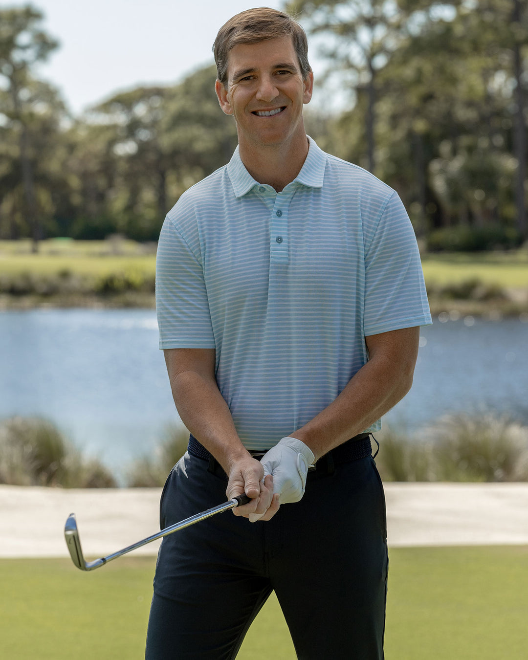 ELITE MINI STRIPE PERFORMANCE POLO