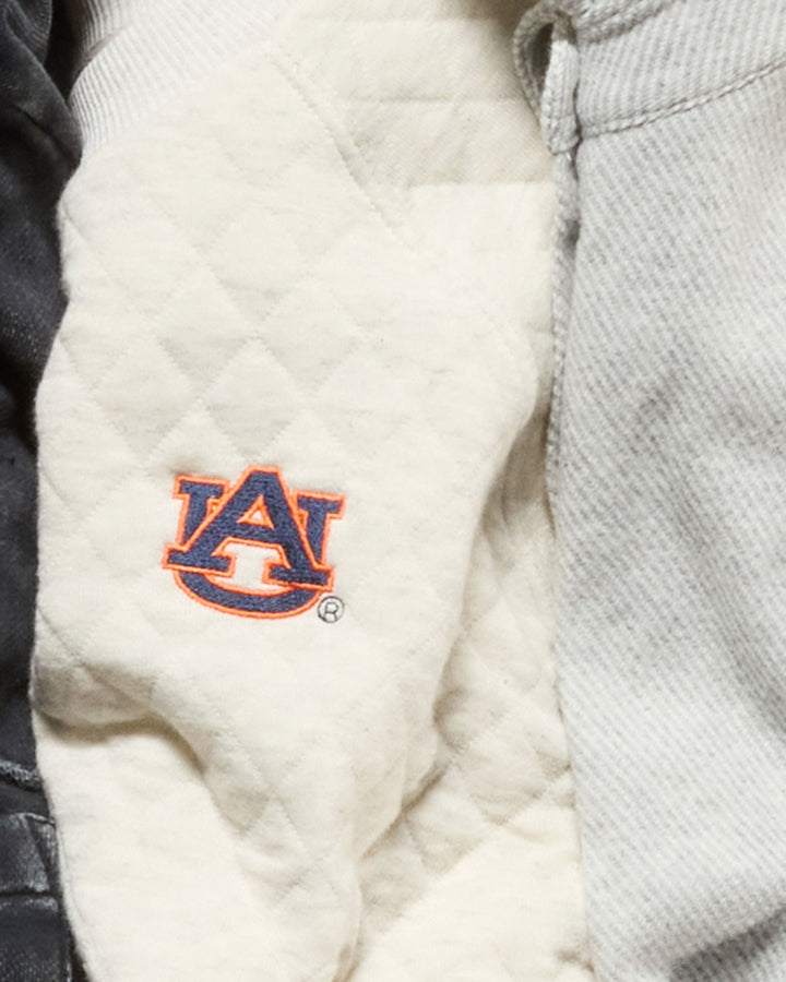 AUBURN WOODLAWN QUILTED CREWNECK