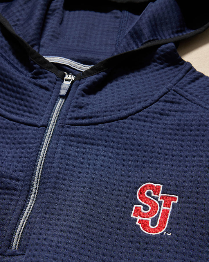 ST. JOHN'S LEGACY PERFORMANCE WAFFLE 1/4-ZIP HOODIE