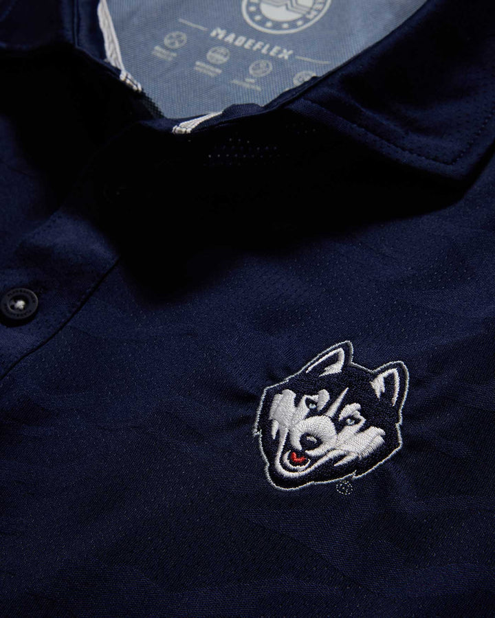 UCONN ARCADIA CAMO PERFORMANCE POLO