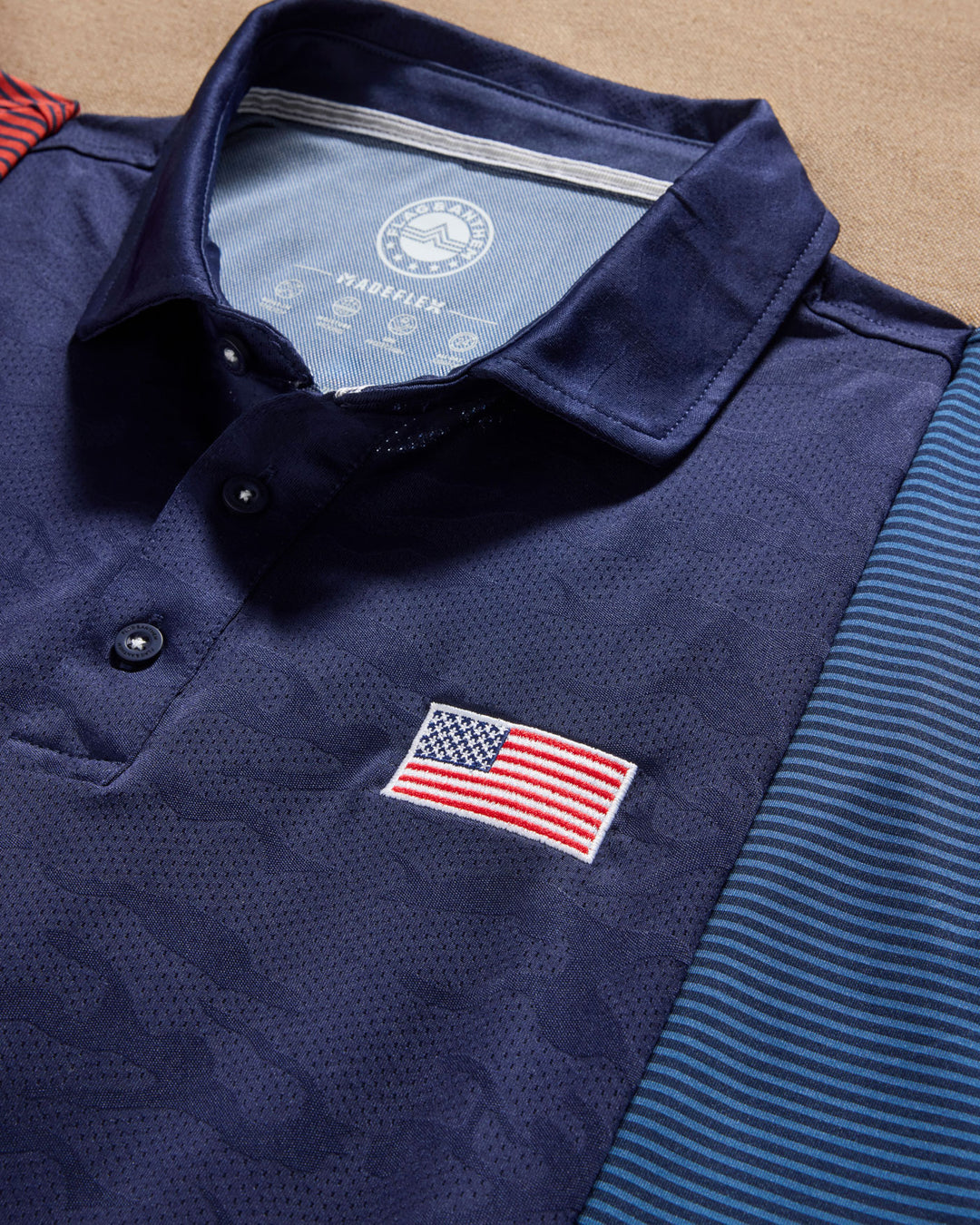 ARCADIA FLAG CAMO PERFORMANCE POLO