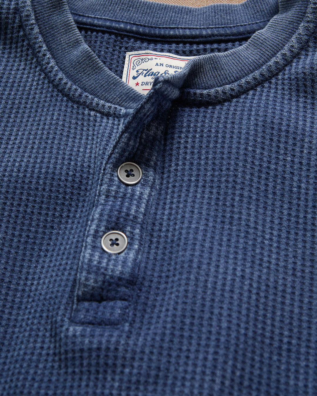 VINTAGE SOFT WAFFLE HENLEY