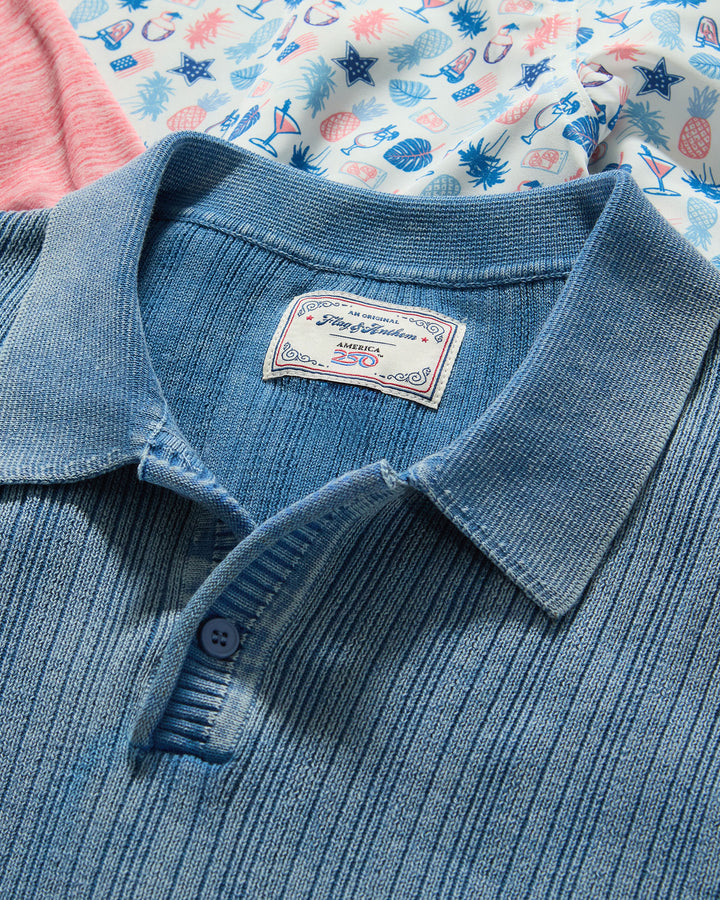 A250 GAFFNEY VINTAGE WASHED SWEATER POLO