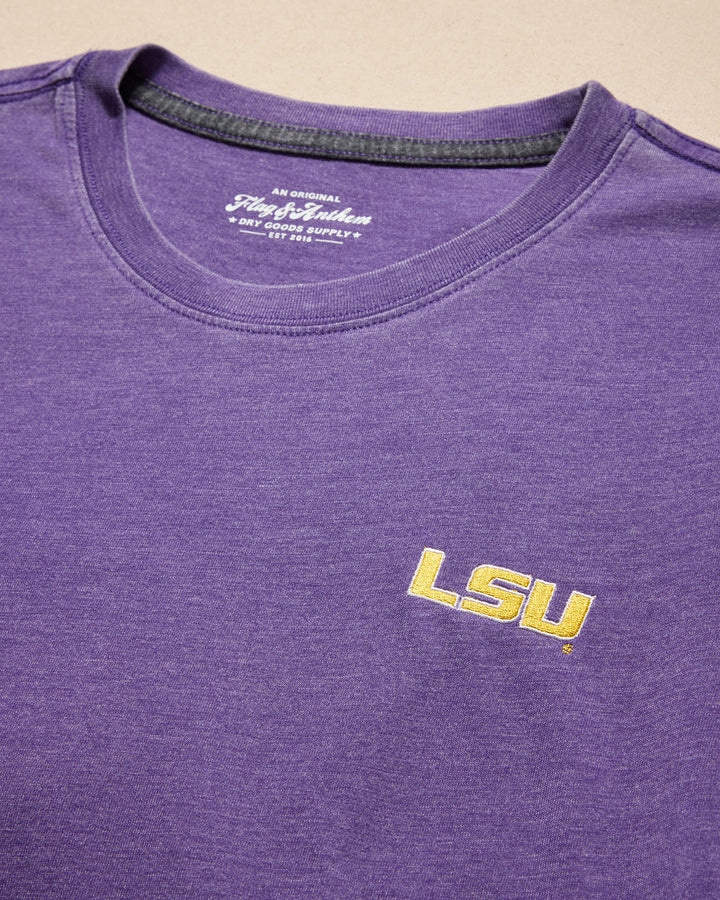 LSU DREWSVILLE BURNOUT CREWNECK TEE