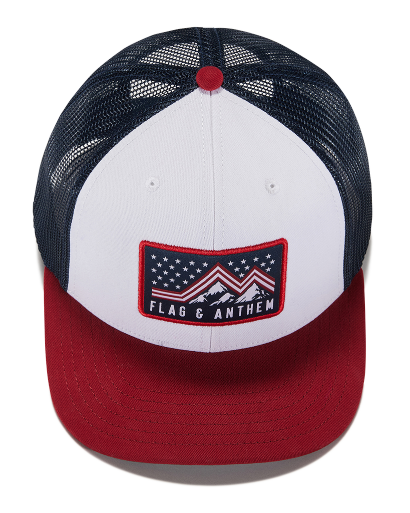 MOUNTAIN & STARS TRUCKER HAT – Flag & Anthem display picture 3