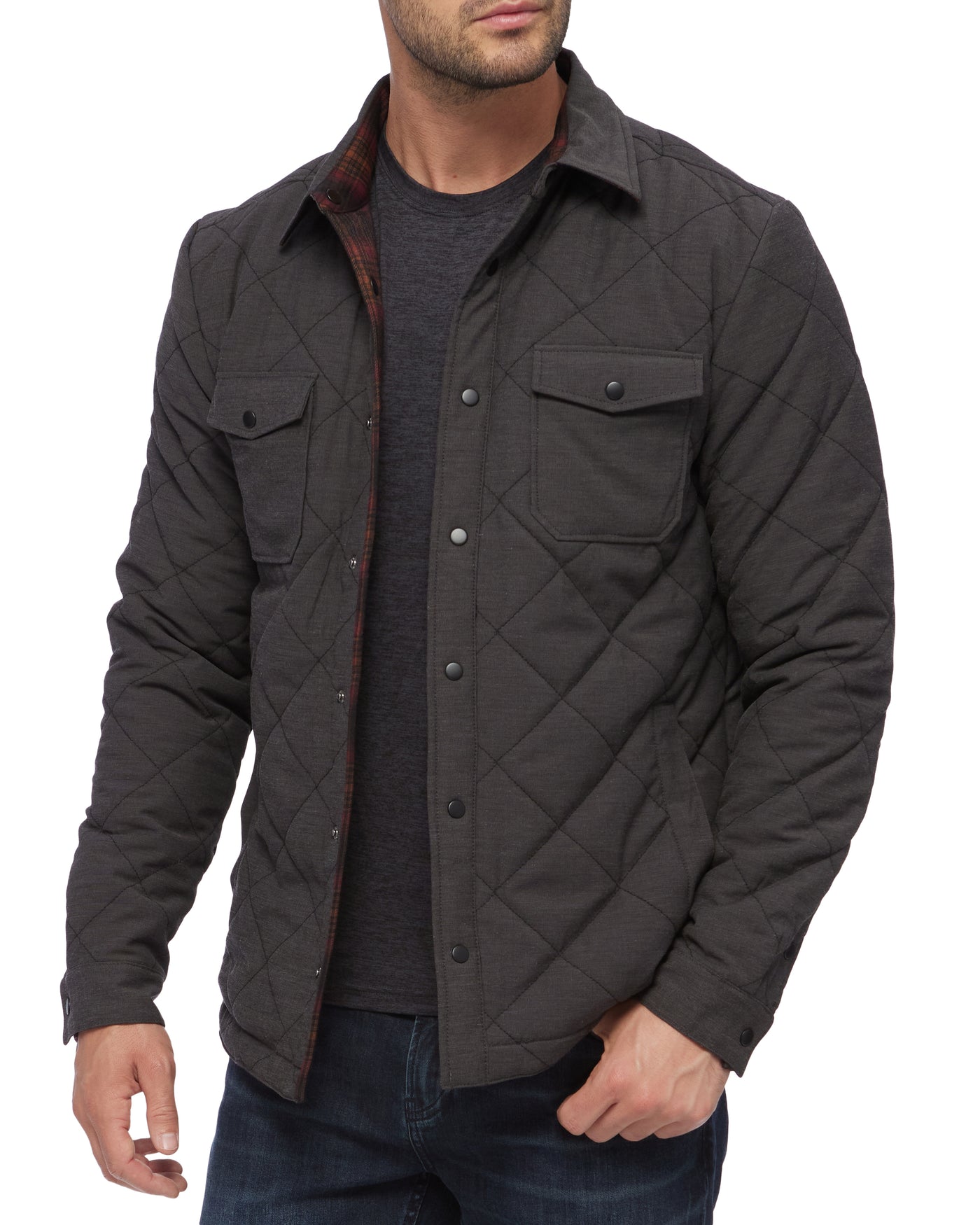 CHAPIN QUILTED FLANNEL-LINED SHIRT JACKET