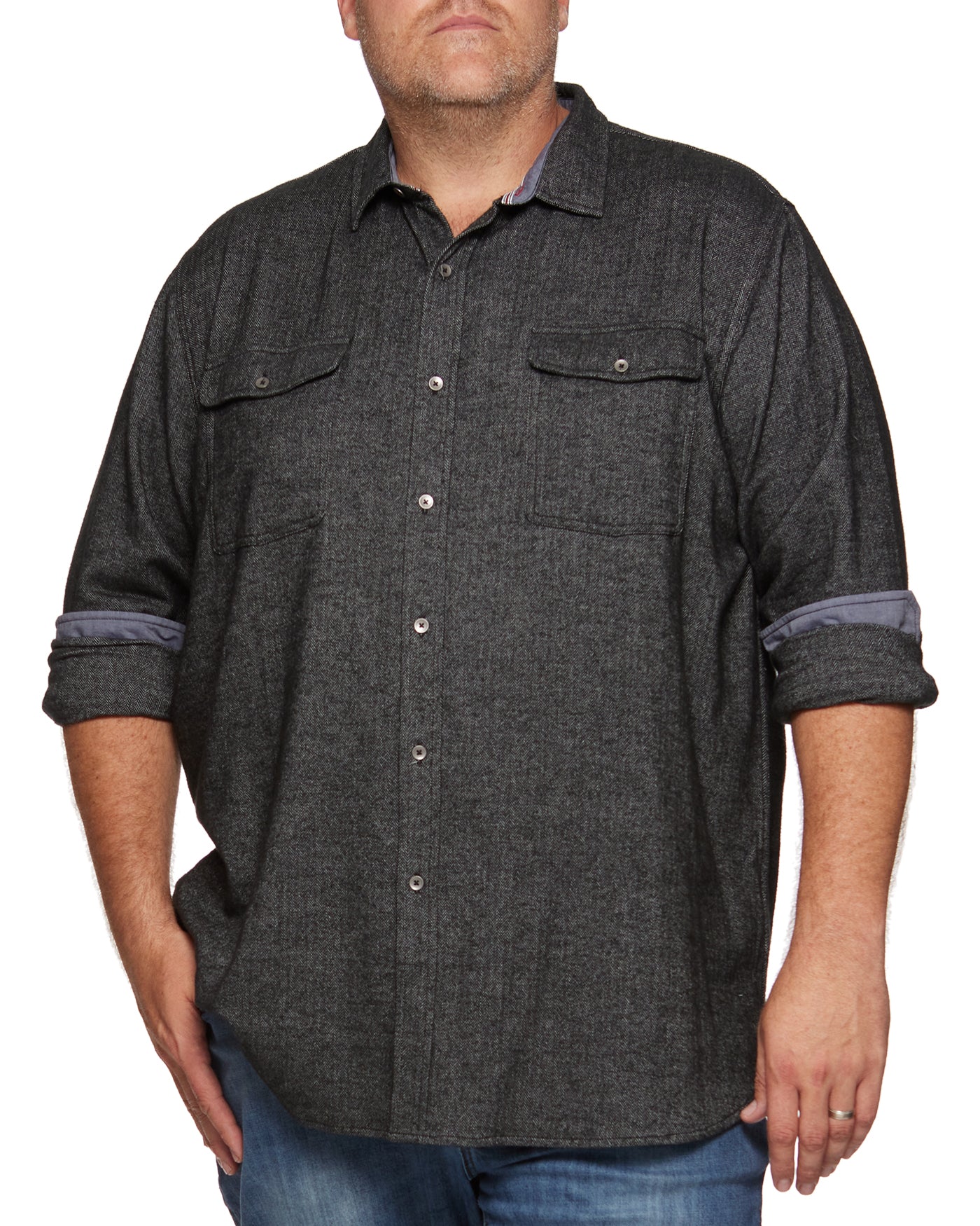 BURNSVILLE STRETCH FLANNEL SHIRT BIG & TALL