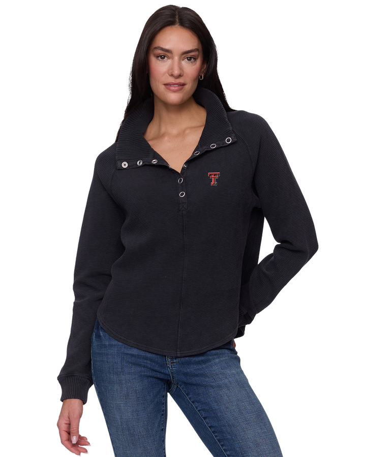 TEXAS TECH ADRIANA SNAP PULLOVER