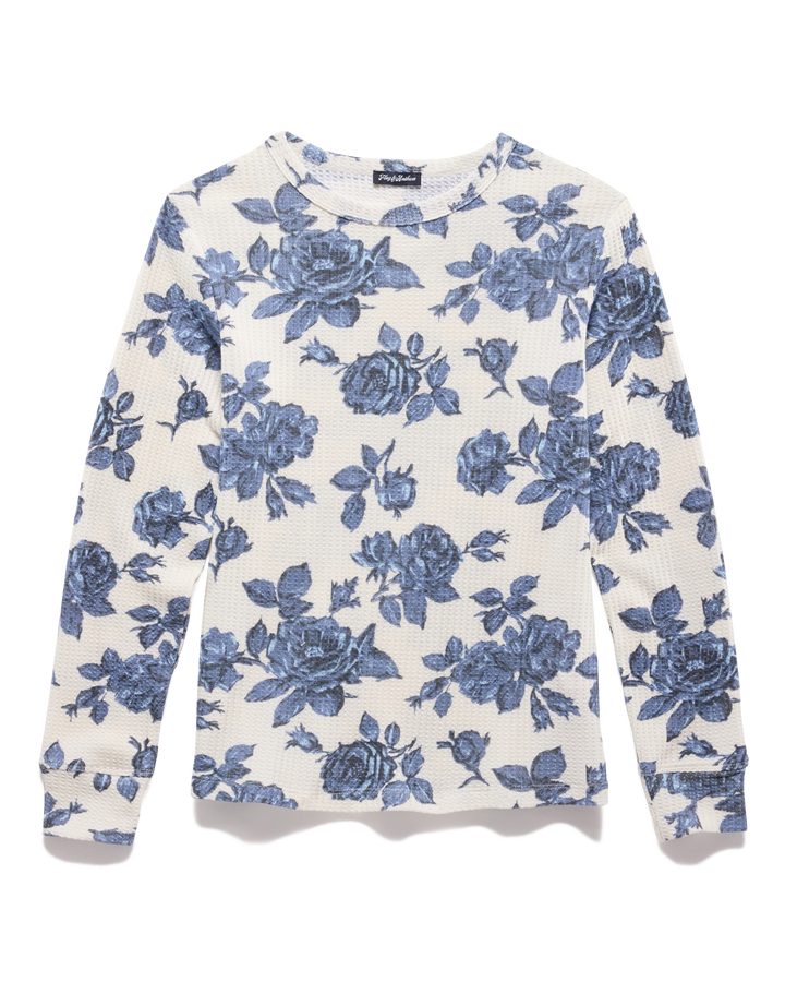FAYSTON FLORAL WAFFLE CREW