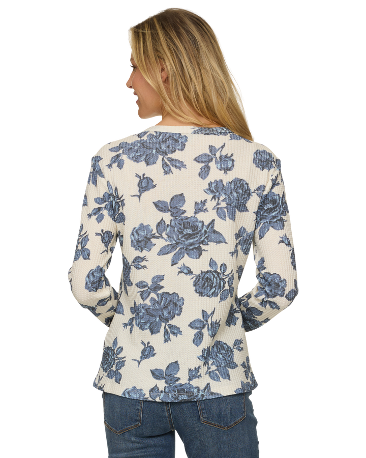 FAYSTON FLORAL WAFFLE CREW