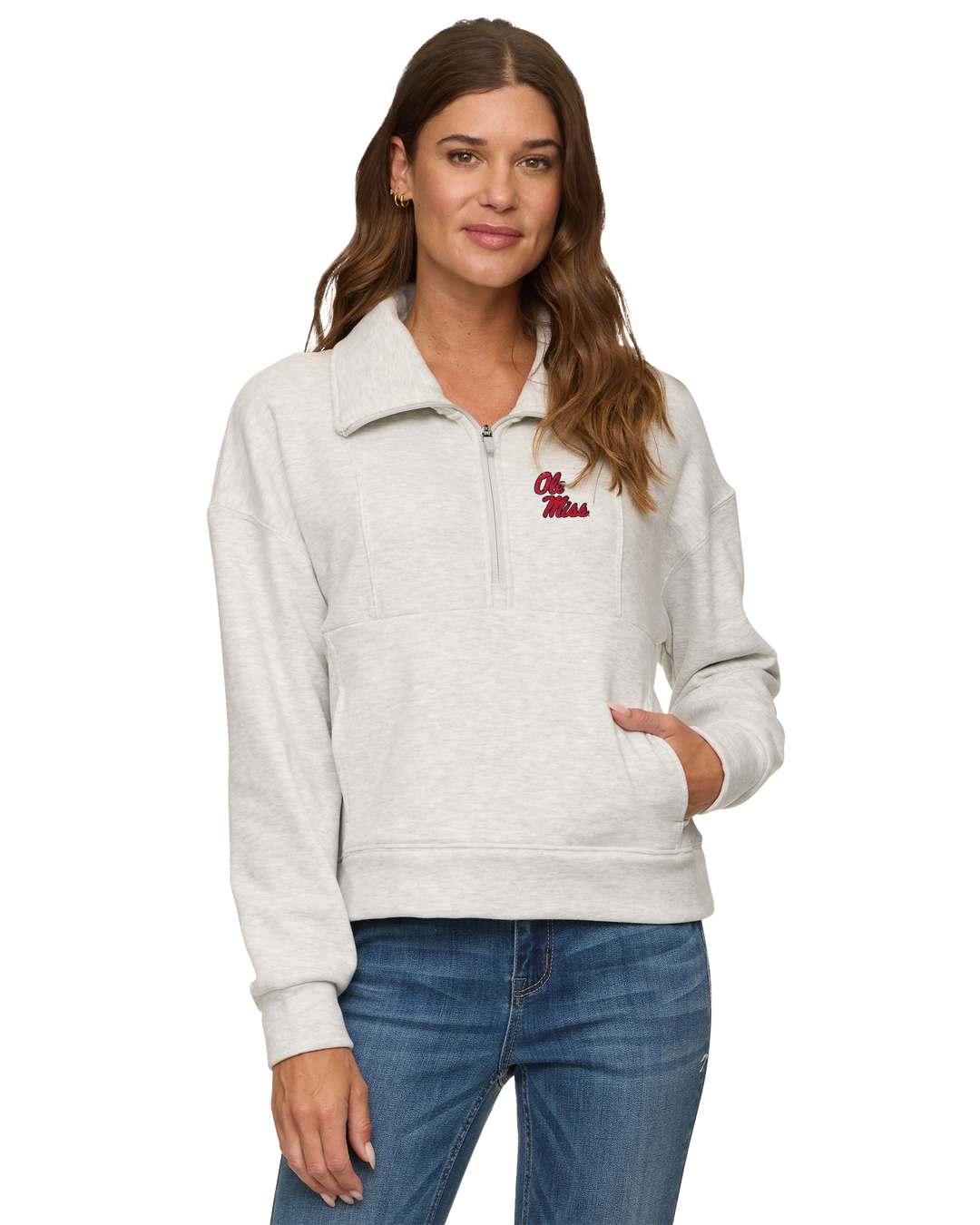 OLE MISS SUPER SOFT PLUSH 1/2 ZIP