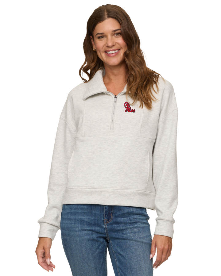 OLE MISS SUPER SOFT PLUSH 1/2 ZIP