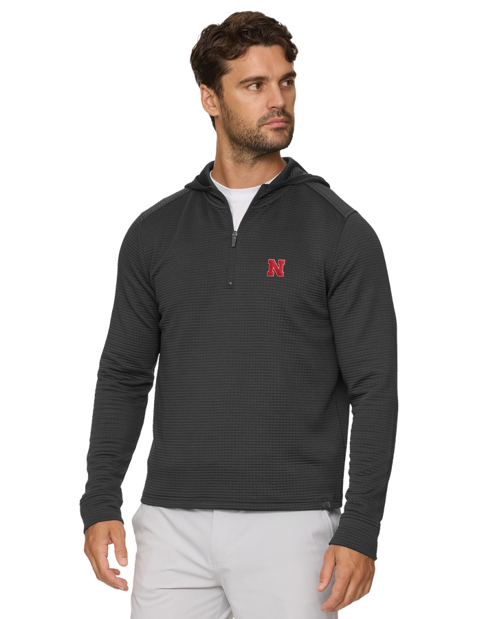 NEBRASKA LEGACY PERFORMANCE WAFFLE 1/4-ZIP HOODIE
