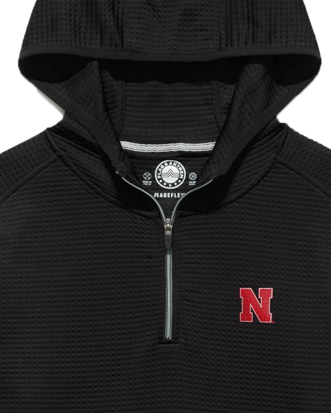 NEBRASKA LEGACY PERFORMANCE WAFFLE 1/4-ZIP HOODIE