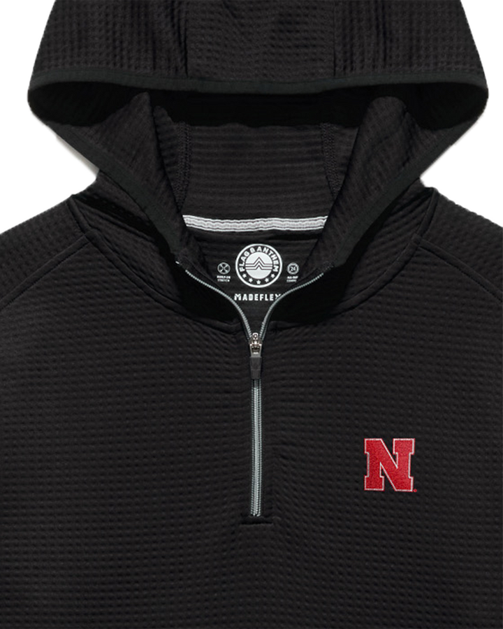 NEBRASKA LEGACY PERFORMANCE WAFFLE 1/4-ZIP HOODIE