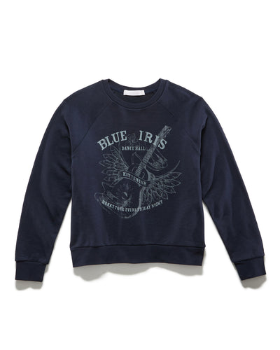 BLUE IRIS CREWNECK SWEATSHIRT