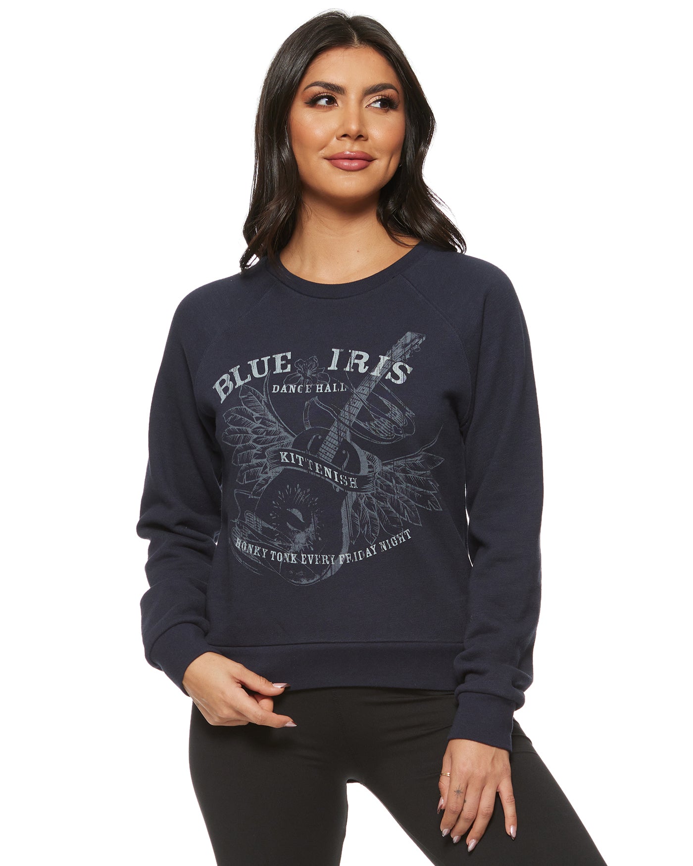 BLUE IRIS CREWNECK SWEATSHIRT