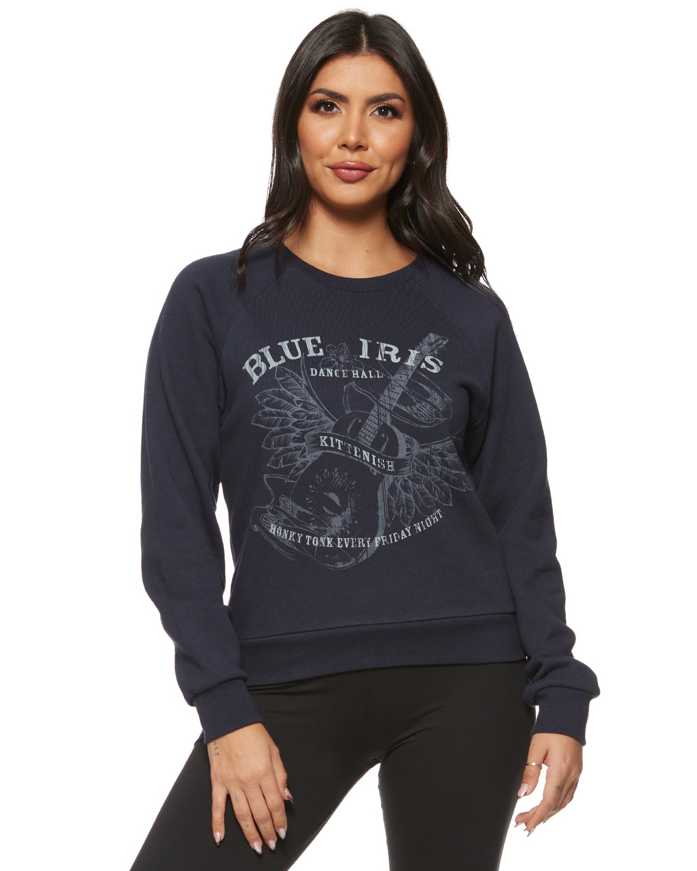 BLUE IRIS CREWNECK SWEATSHIRT