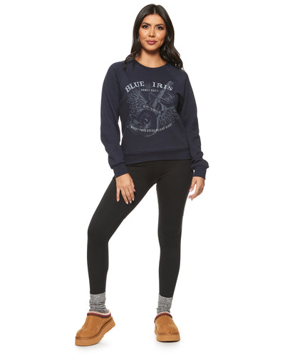 BLUE IRIS CREWNECK SWEATSHIRT