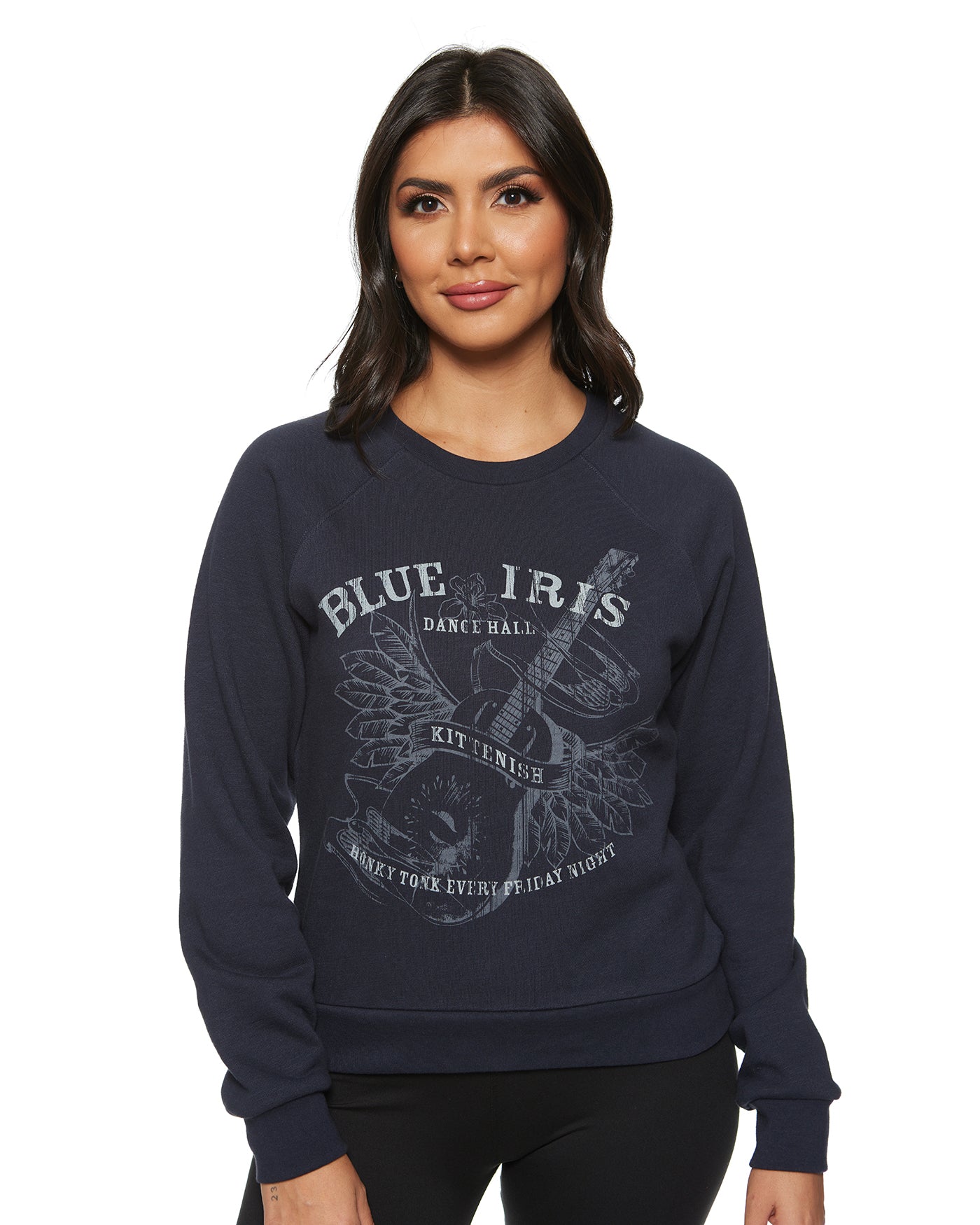 BLUE IRIS CREWNECK SWEATSHIRT