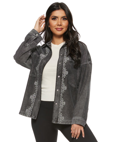 CASSIDY KNIT SHIRT JACKET