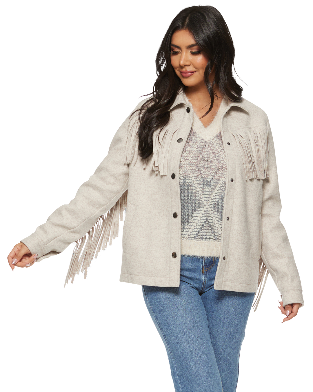 Cupcakes and cashmere genesis jacket with fringe online