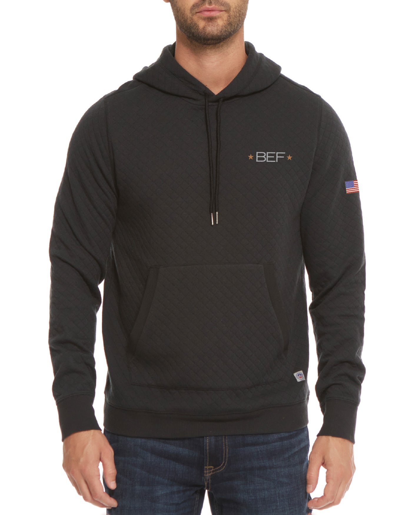 BEF EMBROIDERED BRADNER SUPER-SOFT QUILTED HOODIE