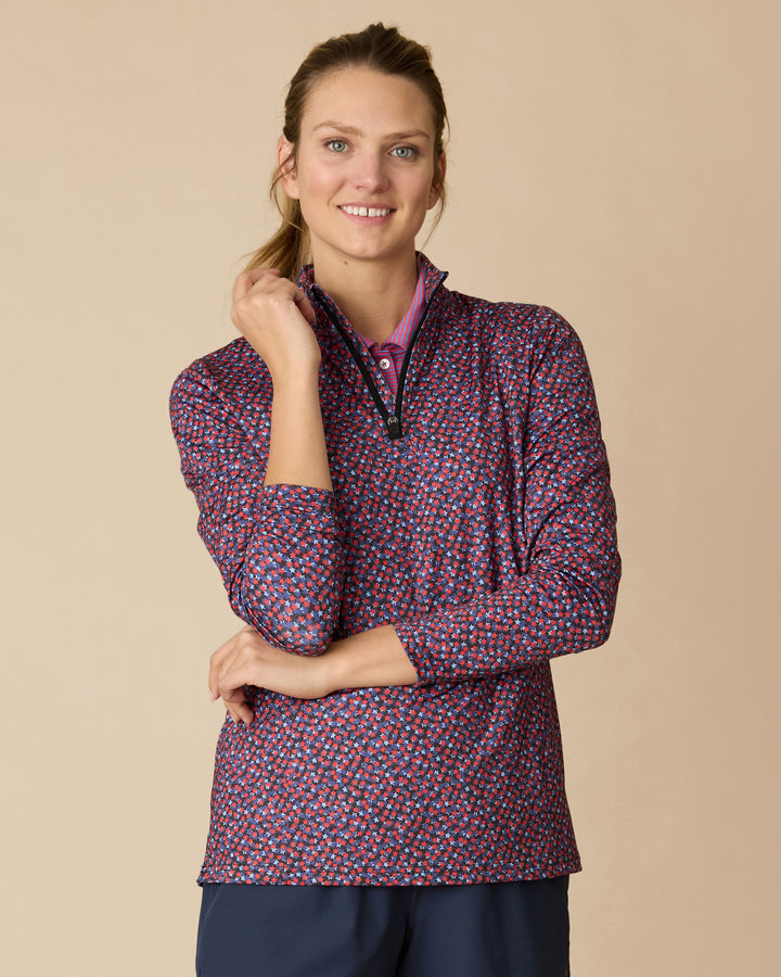 WOMEN’S MVP WINFIELD STAR PRINT 1/4-ZIP