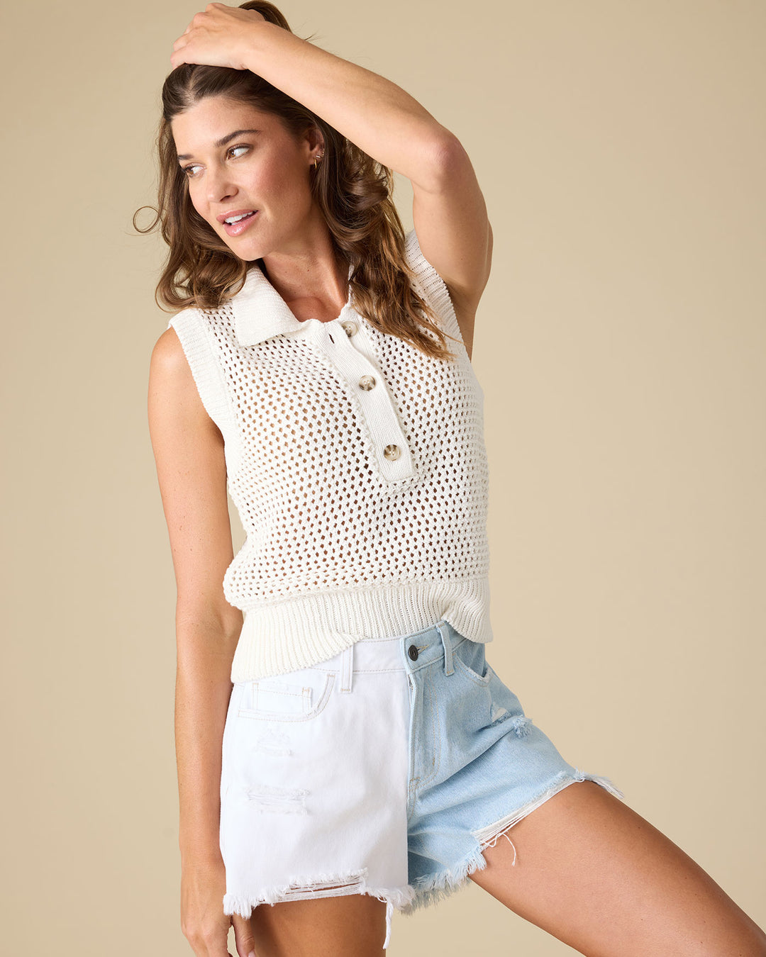 A250 LEIGH KNIT SWEATER POLO